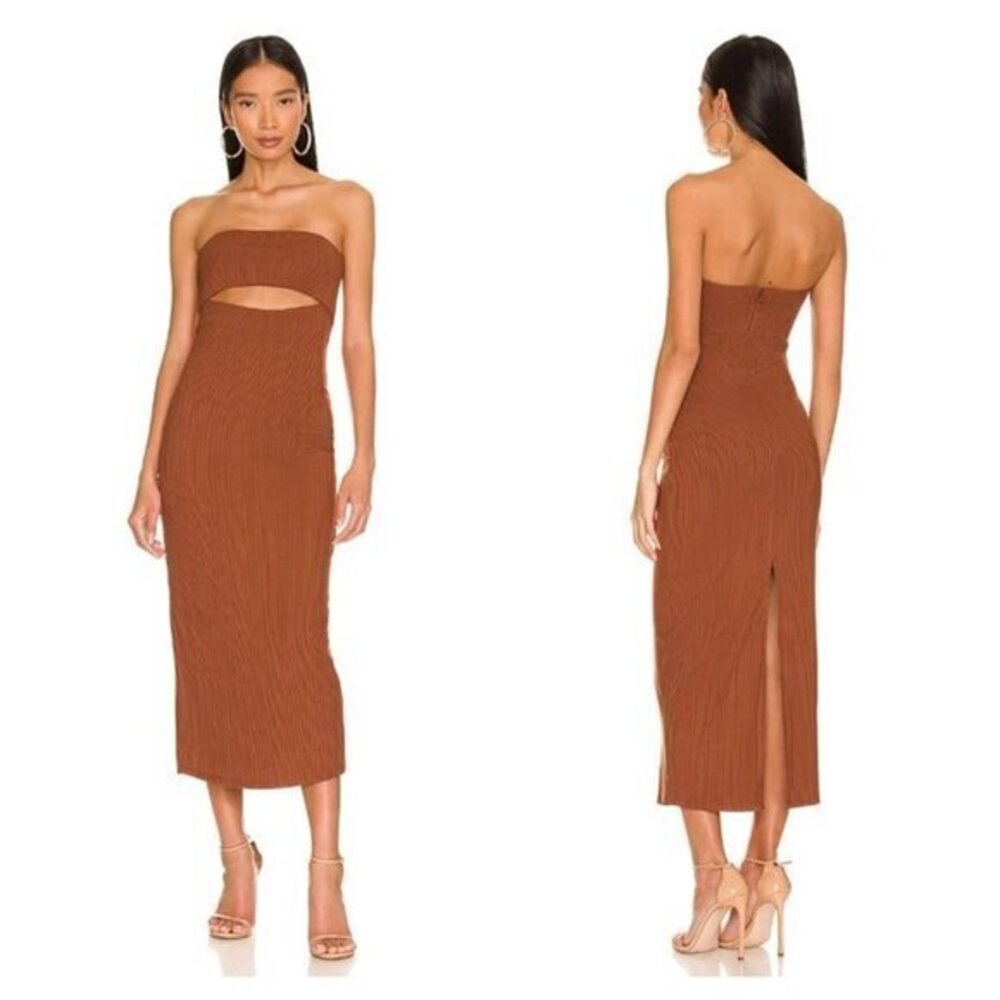 NBD Britta Midi Dress - Brown